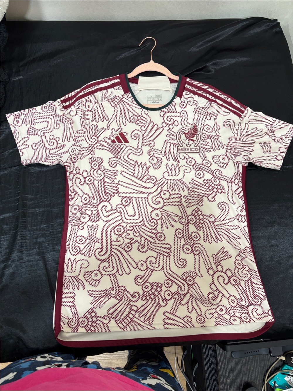 adidas Mexico Cream and Maroon Aztec Football Jersey